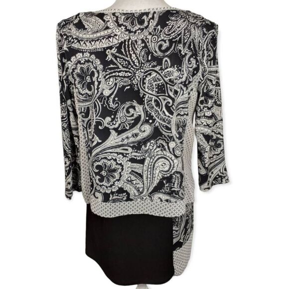 STYLE & CO. BLACK & WHITE TUNIC SZ.M EUC - Picture 5 of 7